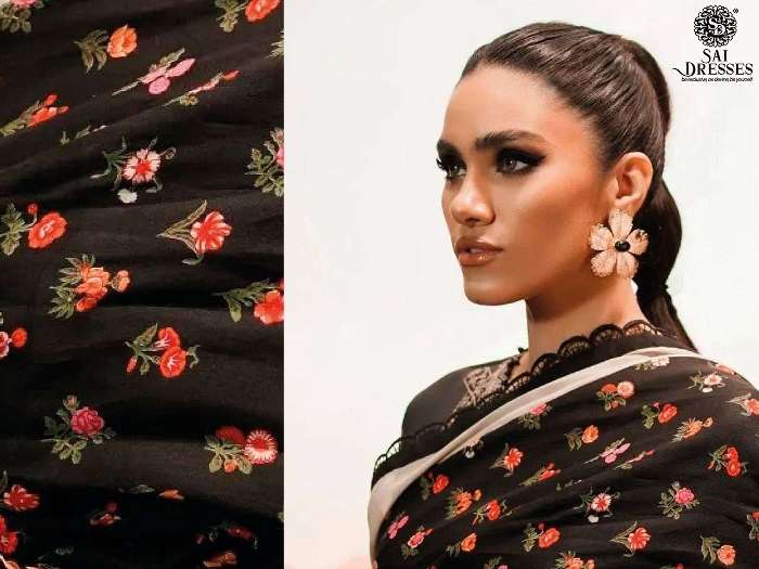 SAI DRESSES PRESENT SANA SAFINAZ MAHEY-22 PURE COTTON PAKISTANI DESIGNER SUITS IN WHOLESALE RATE IN SURAT