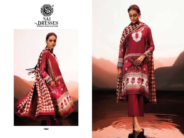 SAI DRESSES PRESENT SANA SAFINAZ MAHEY-22 PURE COTTON PAKISTANI DESIGNER SUITS IN WHOLESALE RATE IN SURAT