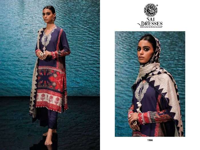 SAI DRESSES PRESENT SANA SAFINAZ MAHEY-22 PURE COTTON PAKISTANI DESIGNER SUITS IN WHOLESALE RATE IN SURAT