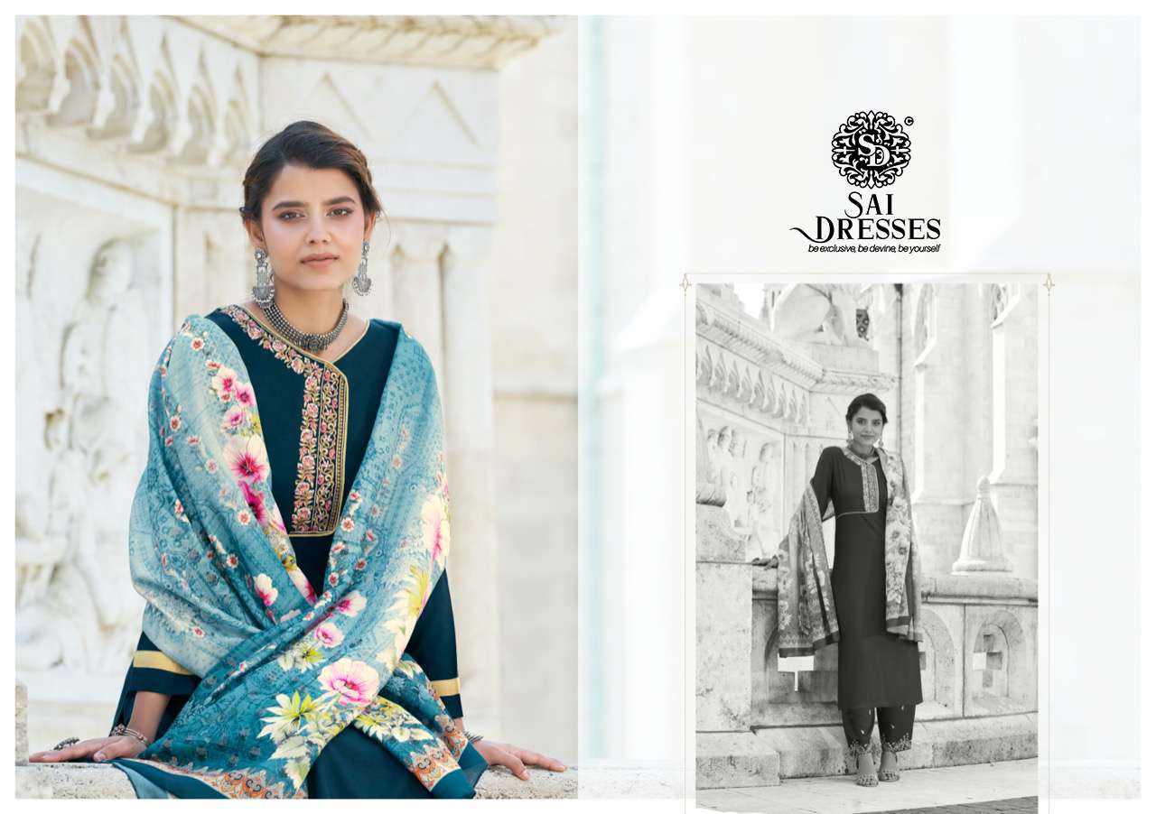 SAI DRESSES PRESENT SARSHIYA VOL 1 EXCLUSIVE READYMADE PANT STYLE DESIGNER SUITS IN WHOLESALE RATE IN SURAT