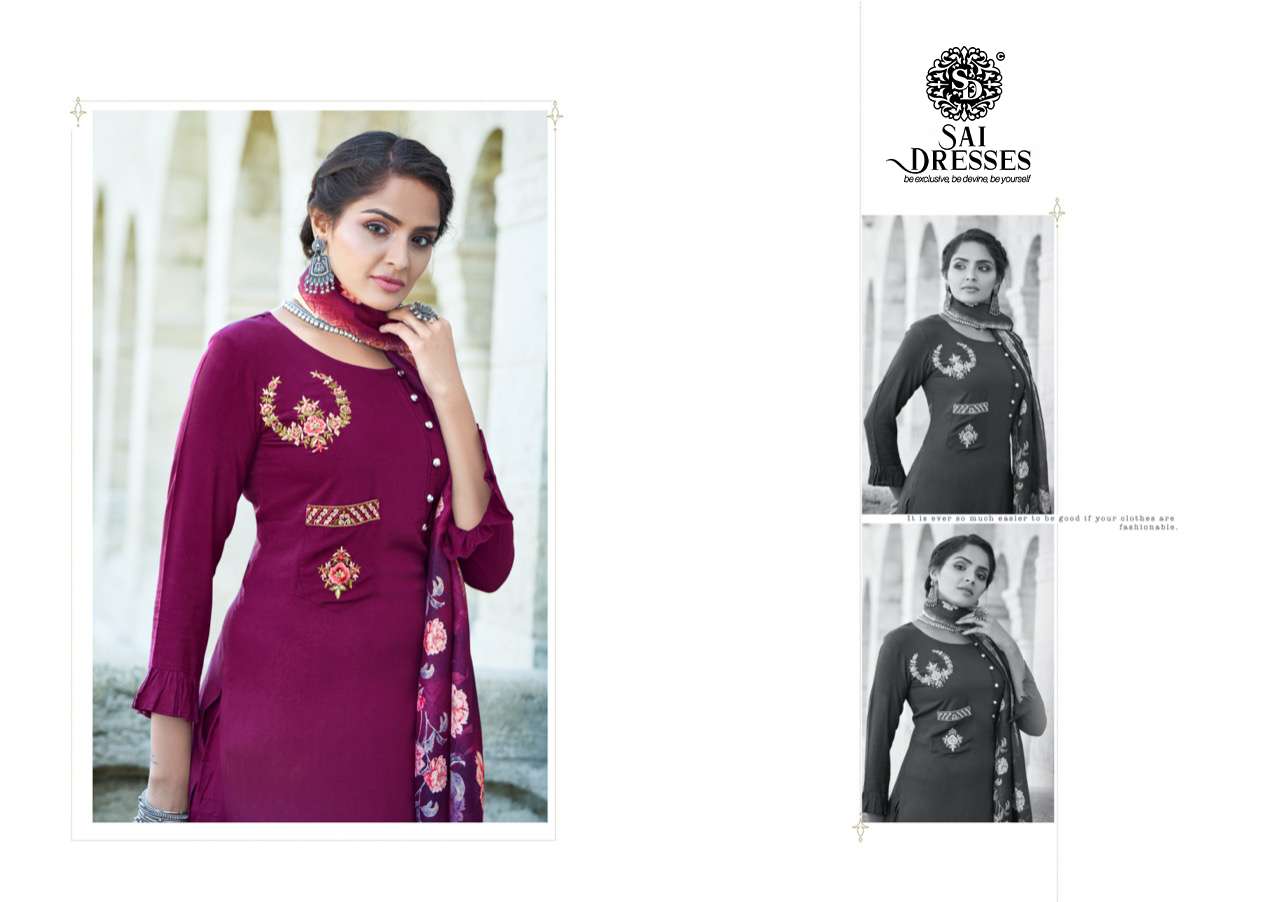 SAI DRESSES PRESENT SARSHIYA VOL 1 EXCLUSIVE READYMADE PANT STYLE DESIGNER SUITS IN WHOLESALE RATE IN SURAT