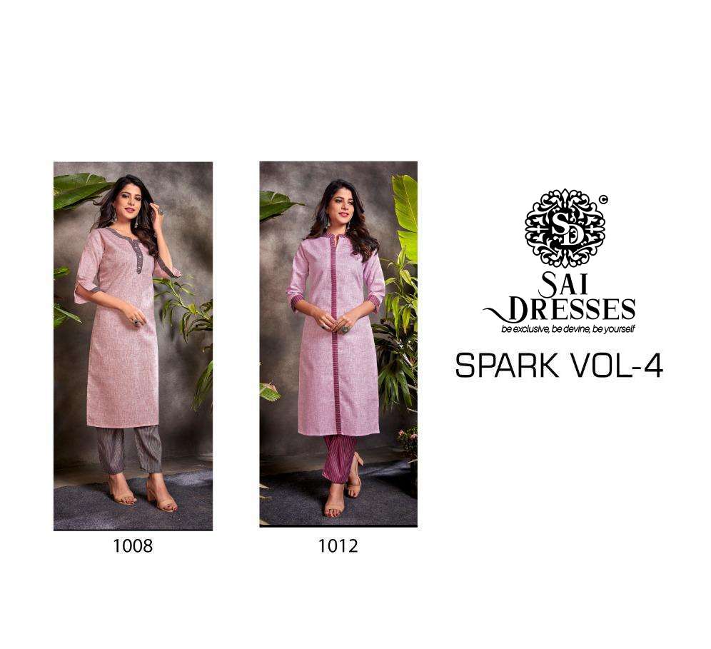 SAI DRESSES PRESENT SPARK VOL 4  EXCLUSIVE WEAR  KHADI SILK KURTI WITH PANT IN WHOLESALE RATE IN SURAT 