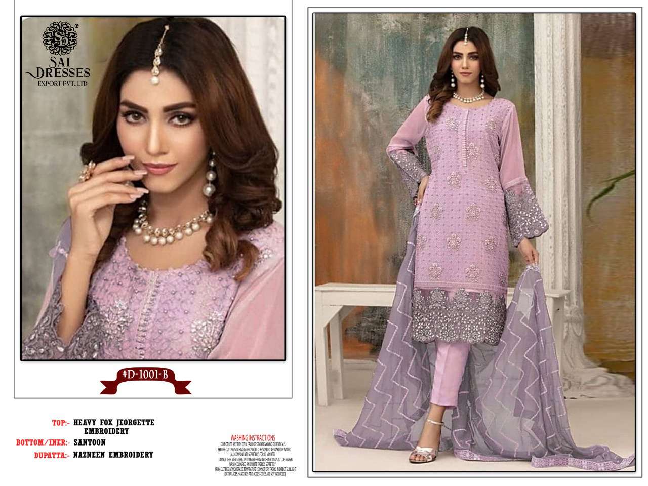 SAI DRESSES PRESENT ZAARA GEORGETTE EMBROIDERED SEMI STITCHED PAKISTANI DESIGNER SUITS IN WHOLESALE RATE IN SURAT 