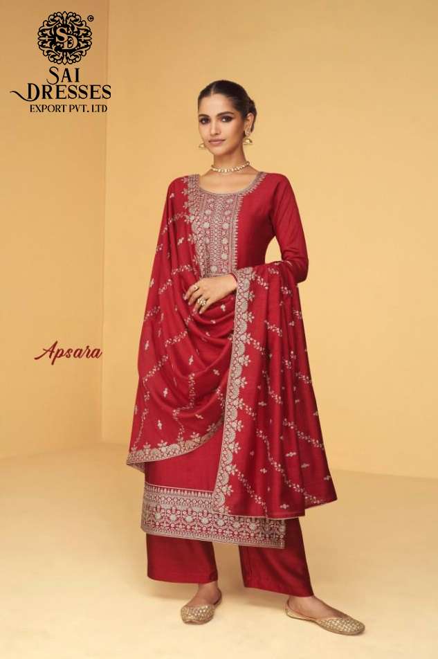 SAI DRESSES PRESENT APSARA GEORGETTE PARTY WEAR SEMI STITCHED DESIGNER SUITS IN WHOLESALE RATE IN SURAT