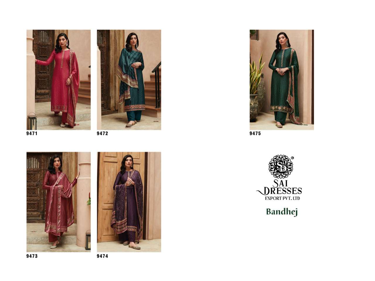 SAI DRESSES PRESENT BANDHEJ FESTIVE WEAR PREMIUM DREAM SILK DESIGNER SALWAR SUITS IN WHOLESALE RATE IN SURAT 