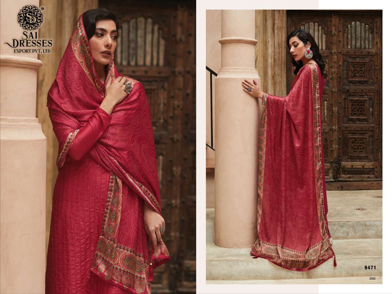 SAI DRESSES PRESENT BANDHEJ FESTIVE WEAR PREMIUM DREAM SILK DESIGNER SALWAR SUITS IN WHOLESALE RATE IN SURAT 