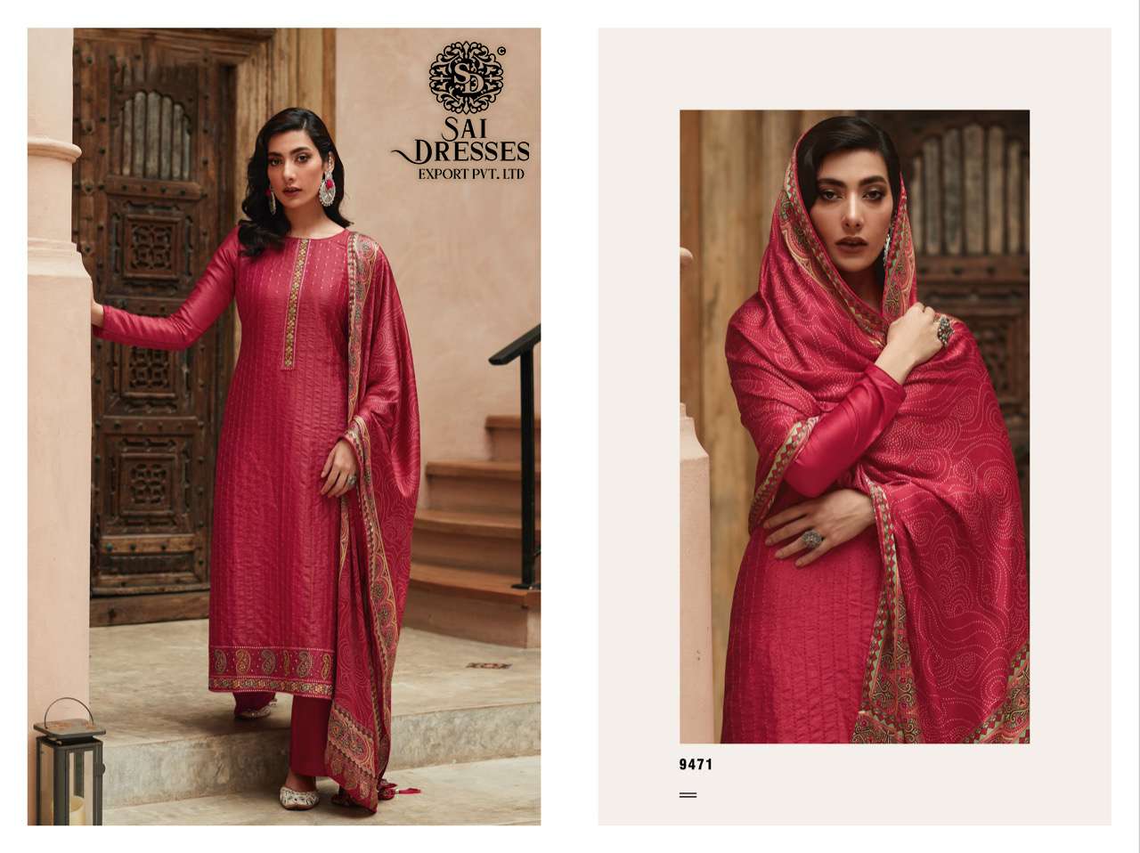 SAI DRESSES PRESENT BANDHEJ FESTIVE WEAR PREMIUM DREAM SILK DESIGNER SALWAR SUITS IN WHOLESALE RATE IN SURAT 