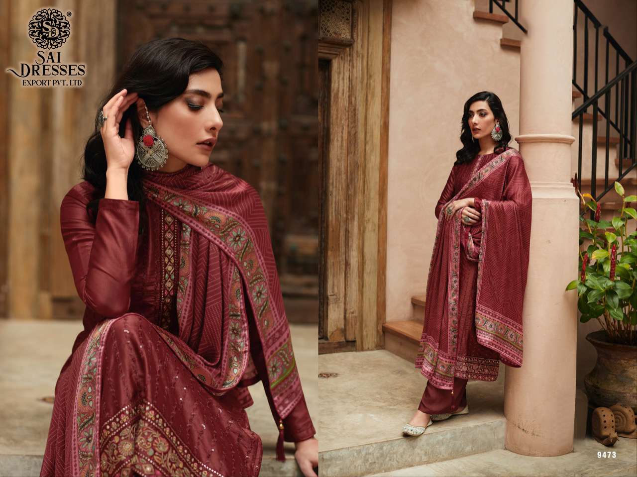SAI DRESSES PRESENT BANDHEJ FESTIVE WEAR PREMIUM DREAM SILK DESIGNER SALWAR SUITS IN WHOLESALE RATE IN SURAT 