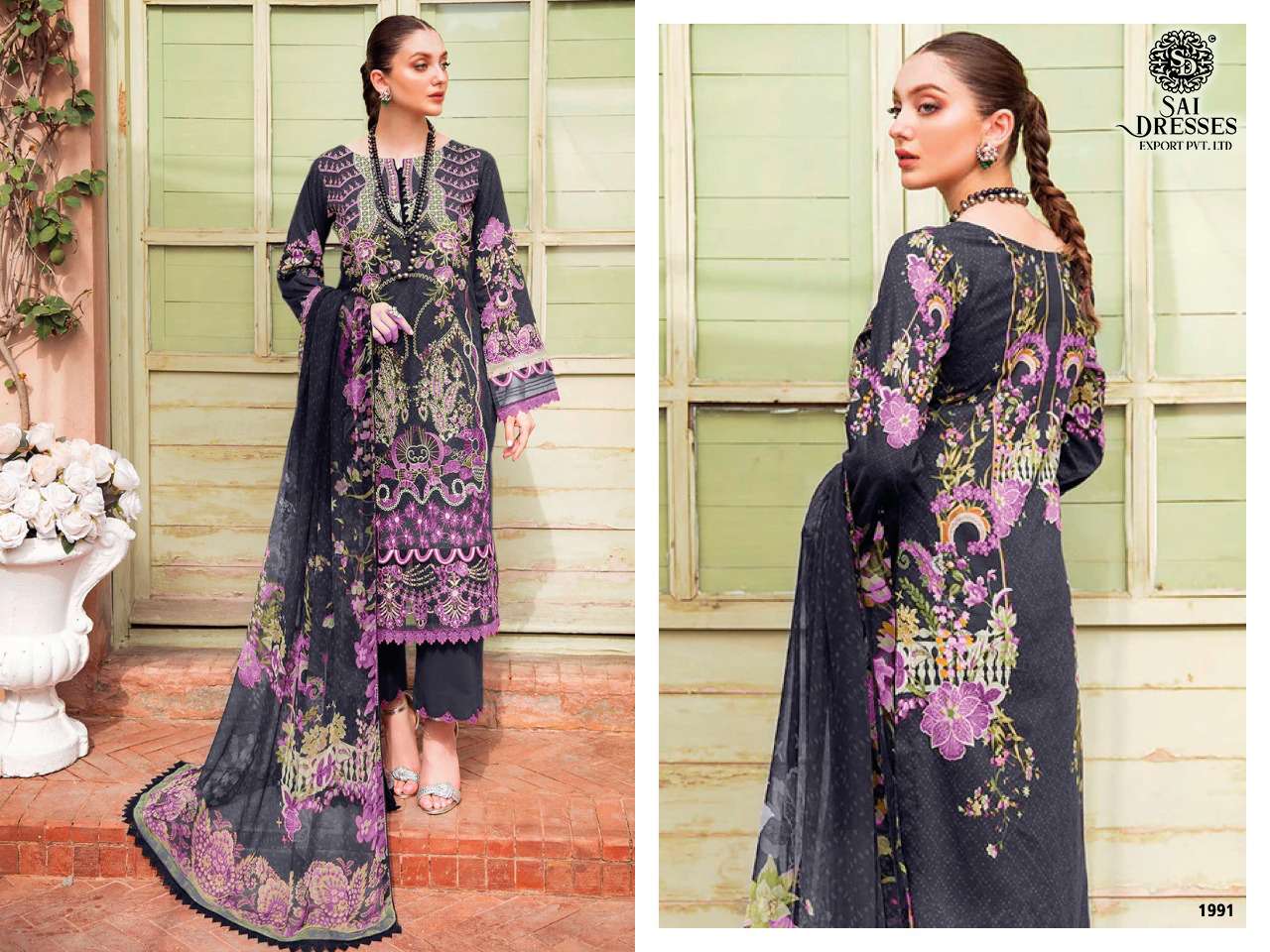 SAI DRESSES PRESENT CHEVERON VOL 4 PURE COTTON PAKISTANI DESIGNER SUITS IN WHOLESALE RATE IN SURAT