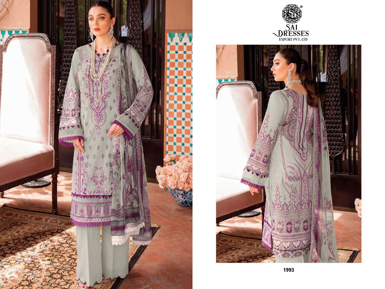 SAI DRESSES PRESENT CHEVERON VOL 4 PURE COTTON PAKISTANI DESIGNER SUITS IN WHOLESALE RATE IN SURAT