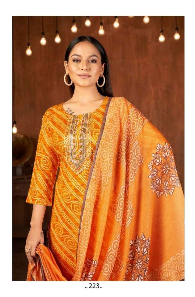 SAI DRESSES PRESENT D.NO 223 READY TO WEAR FANCY DESIGNER COMBO DRESS IN WHOLESALE RATE IN SURAT