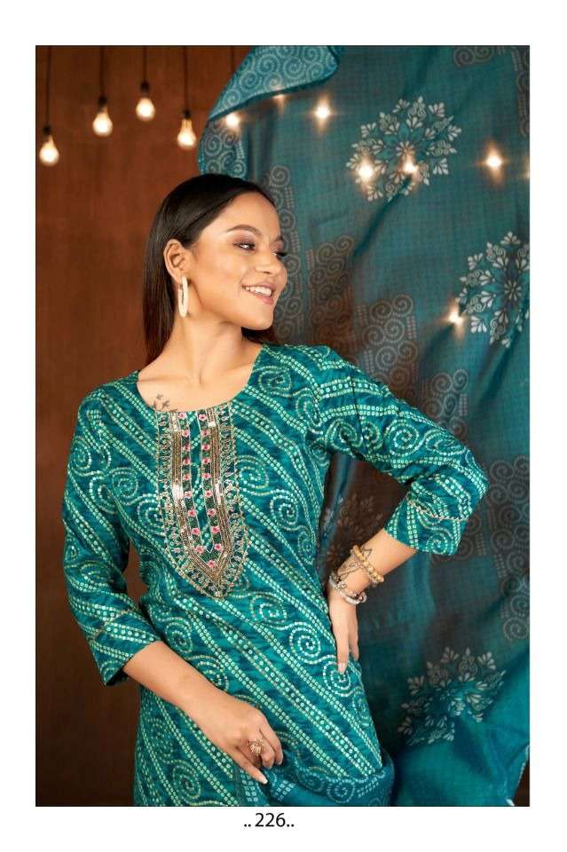 SAI DRESSES PRESENT D.NO 226 READY TO WEAR FANCY DESIGNER COMBO DRESS IN WHOLESALE RATE IN SURAT