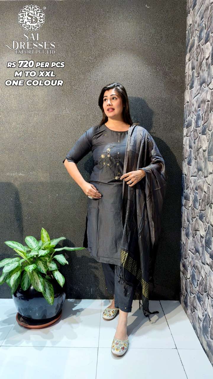 SAI DRESSES PRESENT D.NO B 205 READY TO WEAR FANCY DESIGNER COMBO DRESS IN WHOLESALE RATE IN SURAT