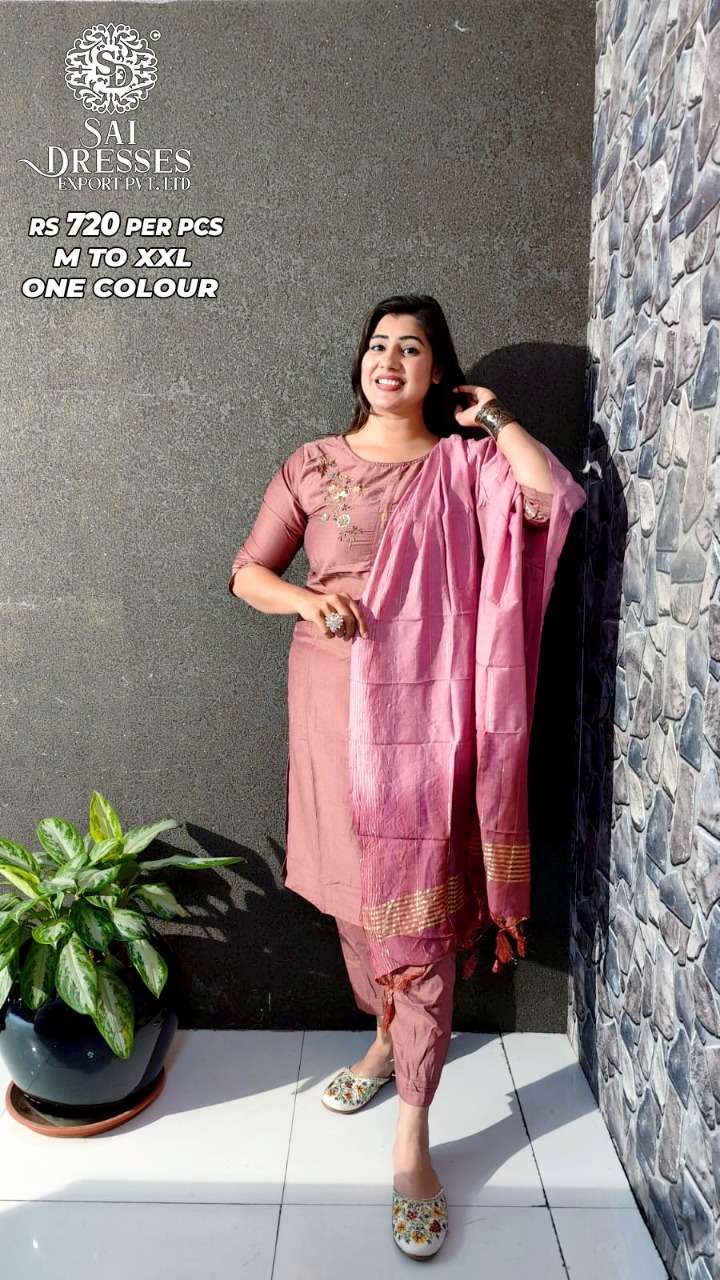 SAI DRESSES PRESENT D.NO B 207 READY TO WEAR FANCY DESIGNER COMBO DRESS IN WHOLESALE RATE IN SURAT