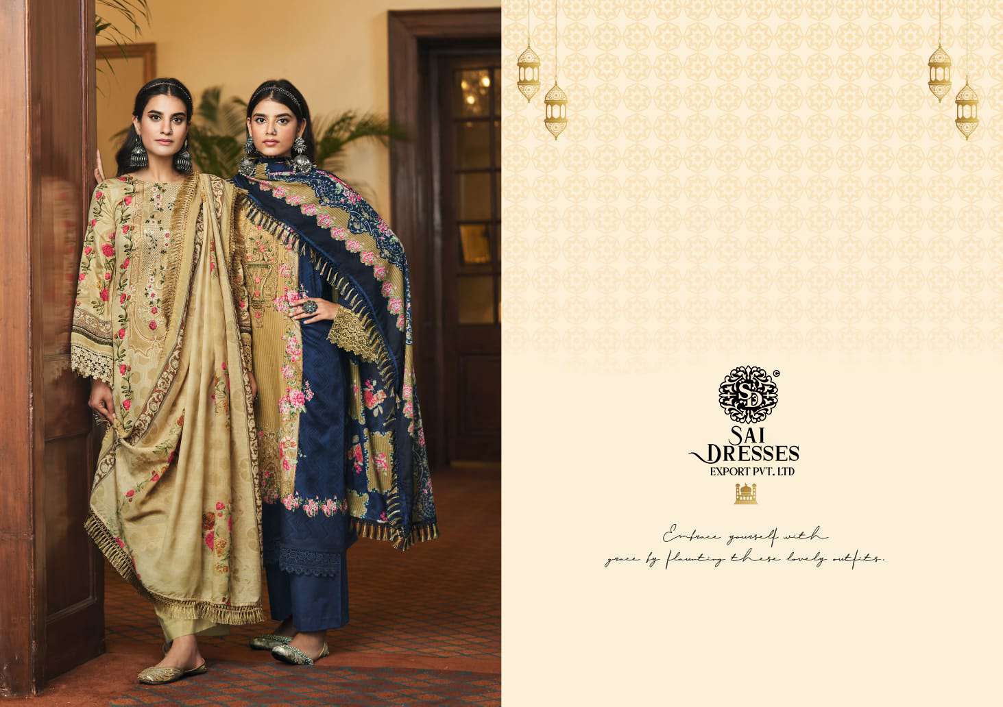 SAI DRESSES PRESENT ELAAN E ISHQ FESTIVE WEAR JAM SATIN EMBROIDERED FANCY DESIGNER PAKISTANI SUITS IN WHOLESALE RATE IN SURAT 