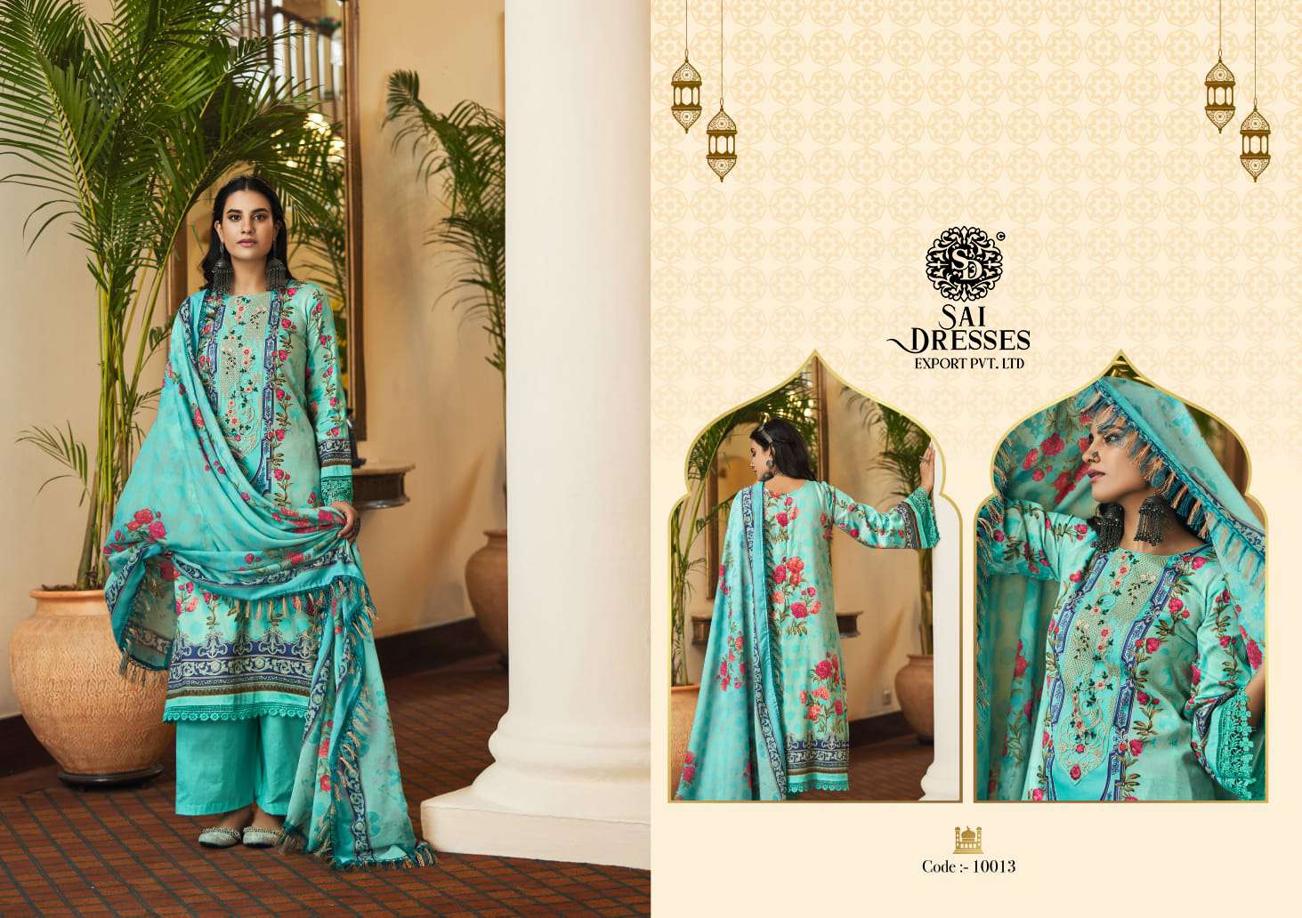 SAI DRESSES PRESENT ELAAN E ISHQ FESTIVE WEAR JAM SATIN EMBROIDERED FANCY DESIGNER PAKISTANI SUITS IN WHOLESALE RATE IN SURAT 