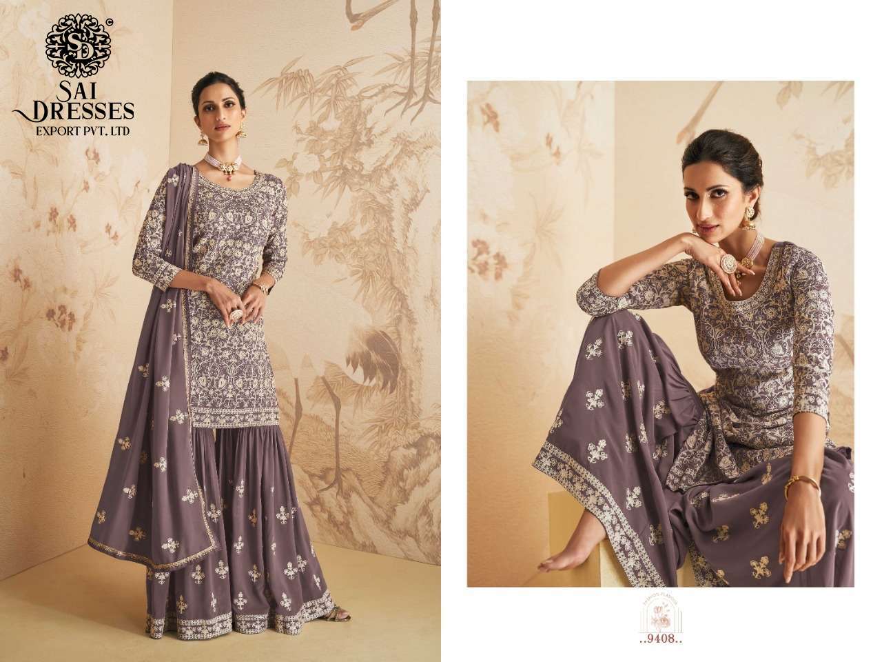 SAI DRESSES PRESENT ELAN NX READYMADE SHARARA STYLE WEDDING WEAR DESIGNER COLLECTION IN WHOLESALE RATE IN SURAT