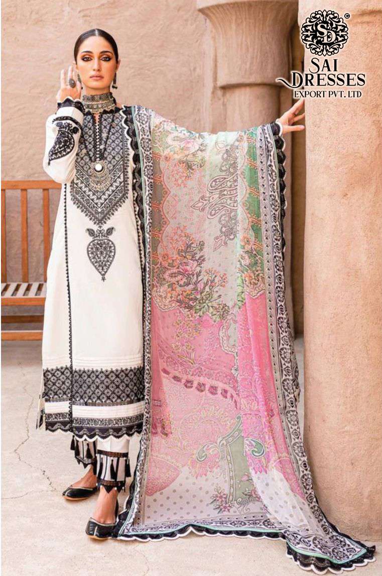 SAI DRESSES PRESENT FIRDOUS OMBRE EMBROIDERED PURE COTTON HEAVY PAKISTANI DESIGNER SUITS IN WHOLESALE RATE IN SURAT 