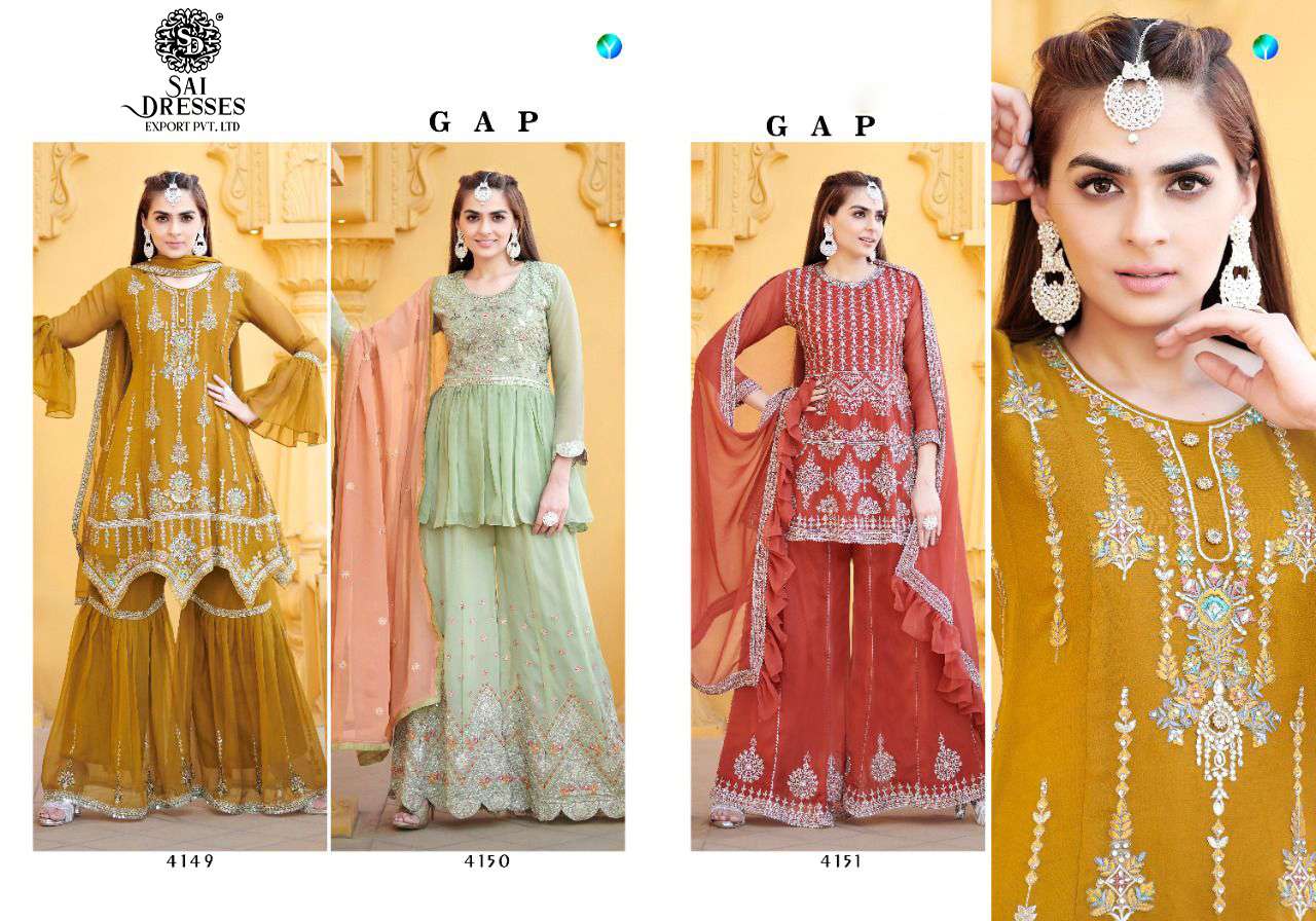 SAI DRESSES PRESENT GAP READYMADE EID WEAR DESIGNER COLLECTION IN WHOLESALE RATE IN SURAT