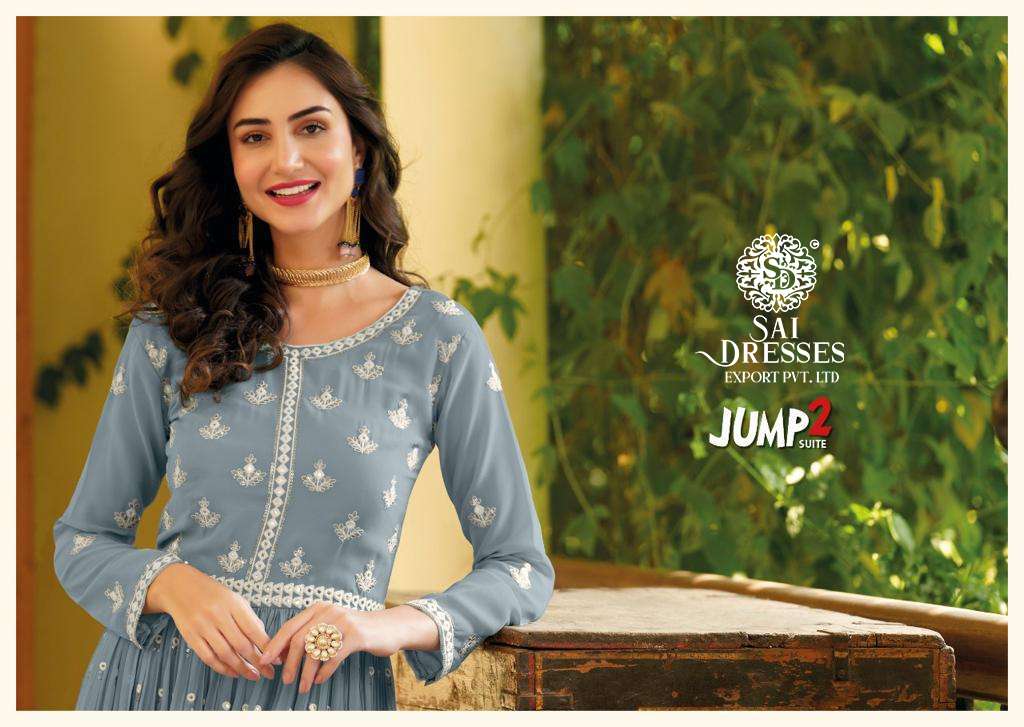 SAI DRESSES PRESENT JUMP SUIT VOL 2 CHINON GEORGETTE EXCLUSIVE READY TO WESTERN WEAR JUMP SUIT COLLECTION IN WHOLESALE RATE IN SURAT