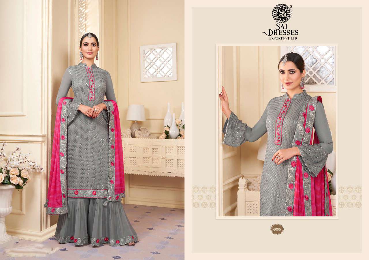 SAI DRESSES PRESENT KARWA VOL 2 FESTIVE WEAR SHARARA STYLE SEMI STITCHED DESIGNER COLLECTION IN WHOLESALE RATE IN SURAT