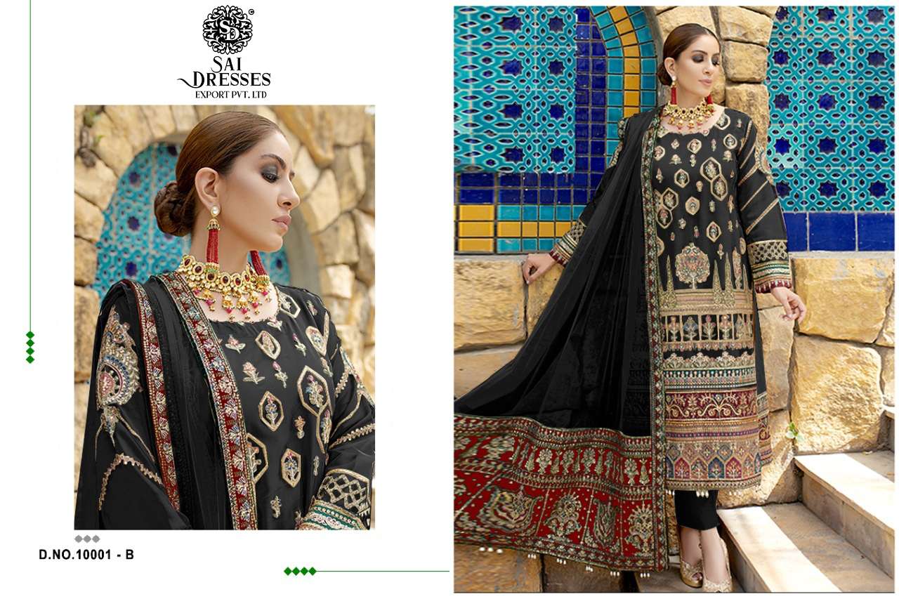 SAI DRESSES PRESENT MAHNUR VOL 10 SEMI STITCHED PARTY WEAR PAKISTANI DESIGNER SUITS IN WHOLESALE RATE IN SURAT