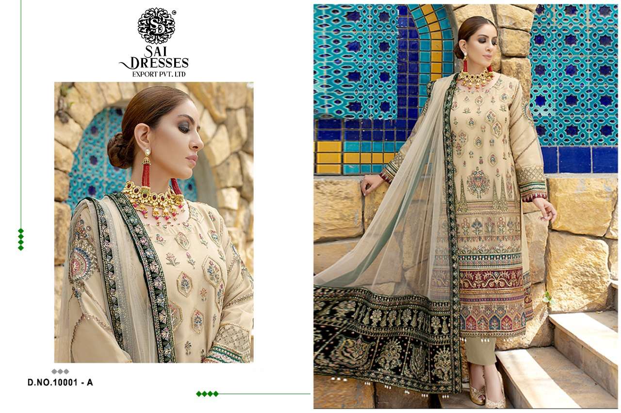 SAI DRESSES PRESENT MAHNUR VOL 10 SEMI STITCHED PARTY WEAR PAKISTANI DESIGNER SUITS IN WHOLESALE RATE IN SURAT