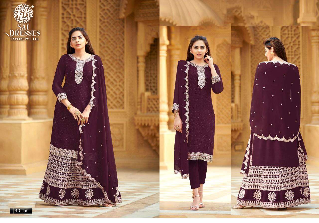 SAI DRESSES PRESENT MANGO WEDDING WEAR DESIGNER SUITS IN WHOLESALE RATE IN SURAT 