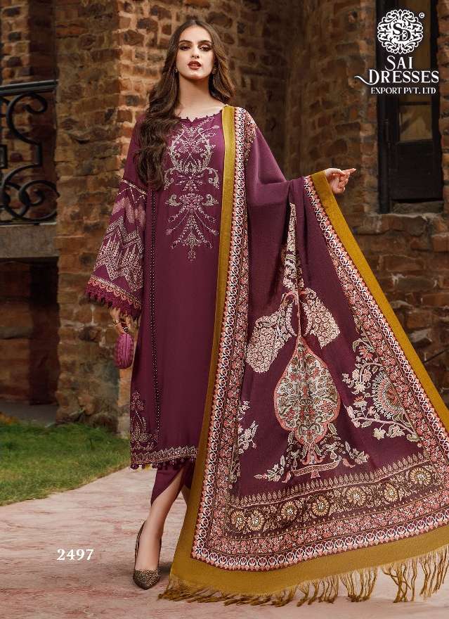 SAI DRESSES PRESENT MARIYA B EXCLUSIVE COLLECTION VOL 4 KASMIRI SELF EMBROIDERED PAKISTANI DESIGNER SUITS IN WHOLESALE RATE IN SURAT