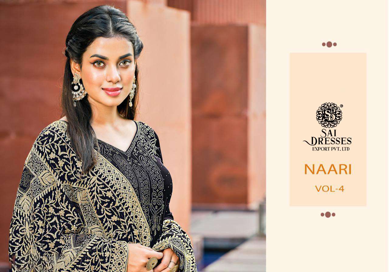 SAI DRESSES PRESENT NAARI VOL 4 GEORGETTE DESIGNER SALWAR SUITS IN WHOLESALE RATE IN SURAT