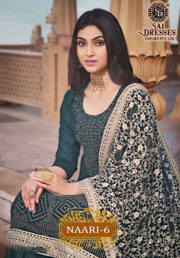 SAI DRESSES PRESENT NAARI VOL 6 GEORGETTE DESIGNER SALWAR SUITS IN WHOLESALE RATE IN SURAT