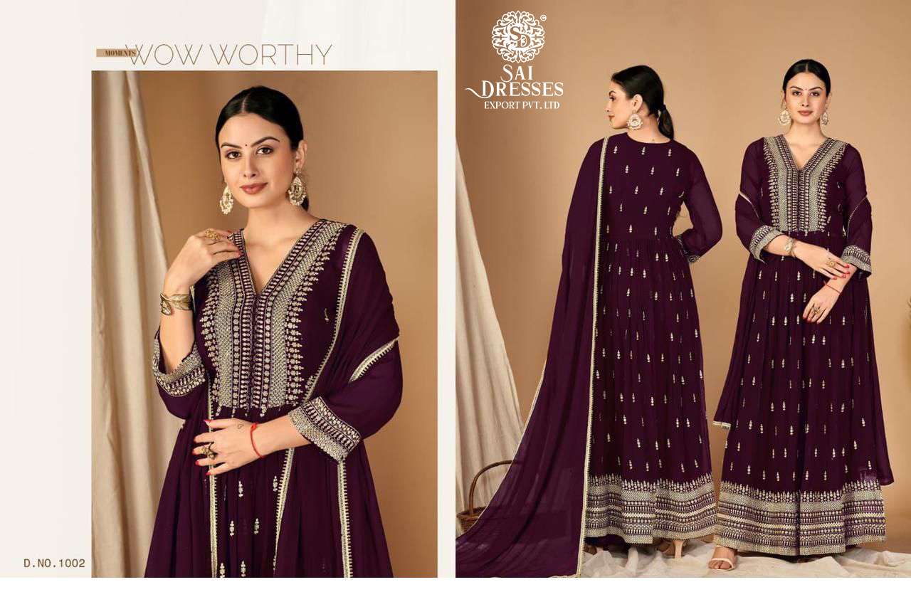 SAI DRESSES PRESENT NAYRA SEMI STITCHED GARARA STYLE LONG NAIRA CUT DESIGNER SUITS IN WHOLESALE RATE IN SURAT