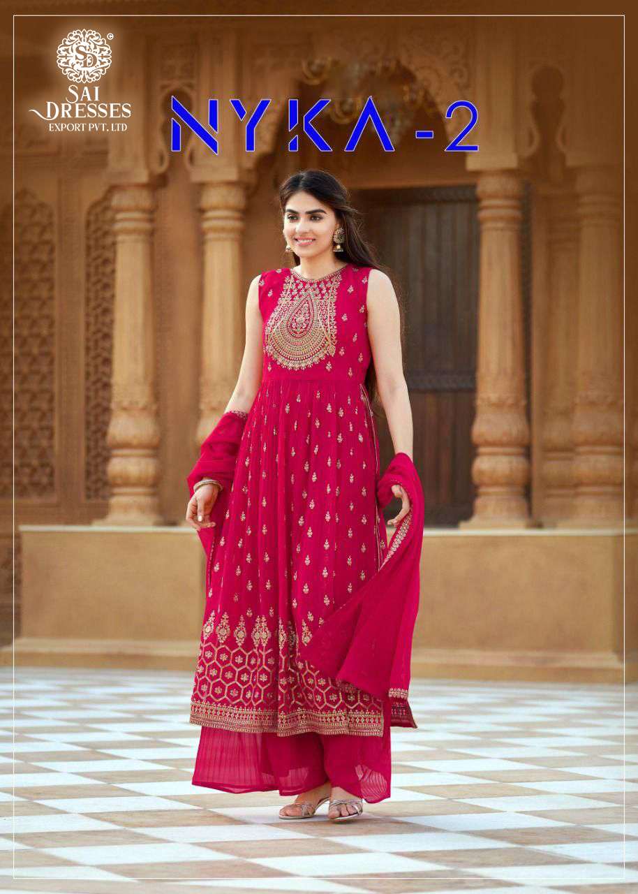 SAI DRESSES PRESENT NYKAA VOL 2 READYMADE SHARARA STYLE NAIRA CUT DESIGNER COLLECTION IN WHOLESALE RATE IN SURAT