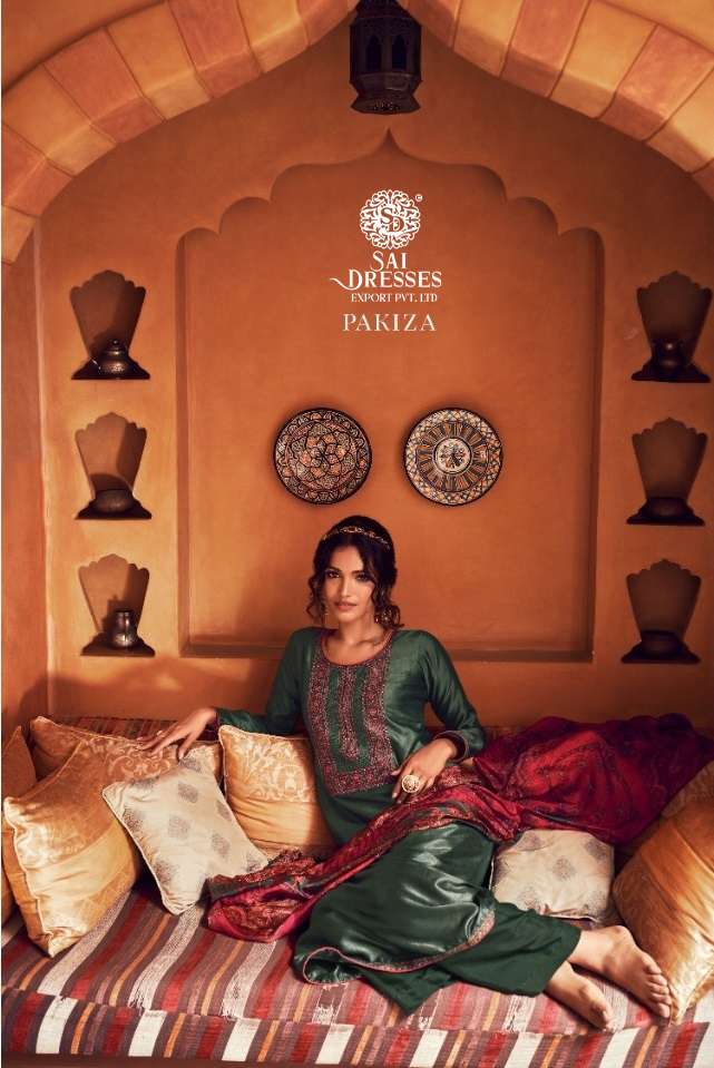 SAI DRESSES PRESENT PAKIZA SEMI STITCHED DREAM SILK DESIGNER SALWAR SUITS IN WHOLESALE RATE IN SURAT