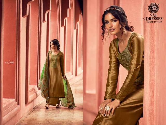 SAI DRESSES PRESENT PAKIZA SEMI STITCHED DREAM SILK DESIGNER SALWAR SUITS IN WHOLESALE RATE IN SURAT