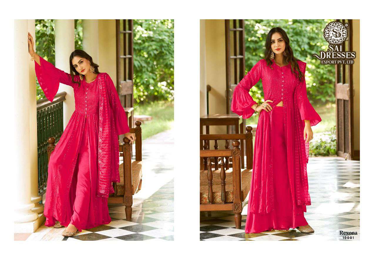 SAI DRESSES PRESENT REXONA READYMADE FESTIVE WEAR DESIGNER SUITS IN WHOLESALE RATE IN SURAT