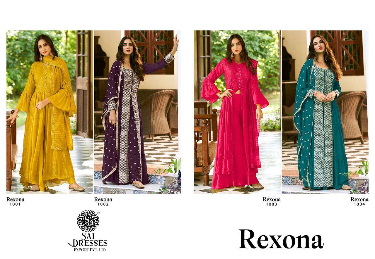 SAI DRESSES PRESENT REXONA READYMADE FESTIVE WEAR DESIGNER SUITS IN WHOLESALE RATE IN SURAT