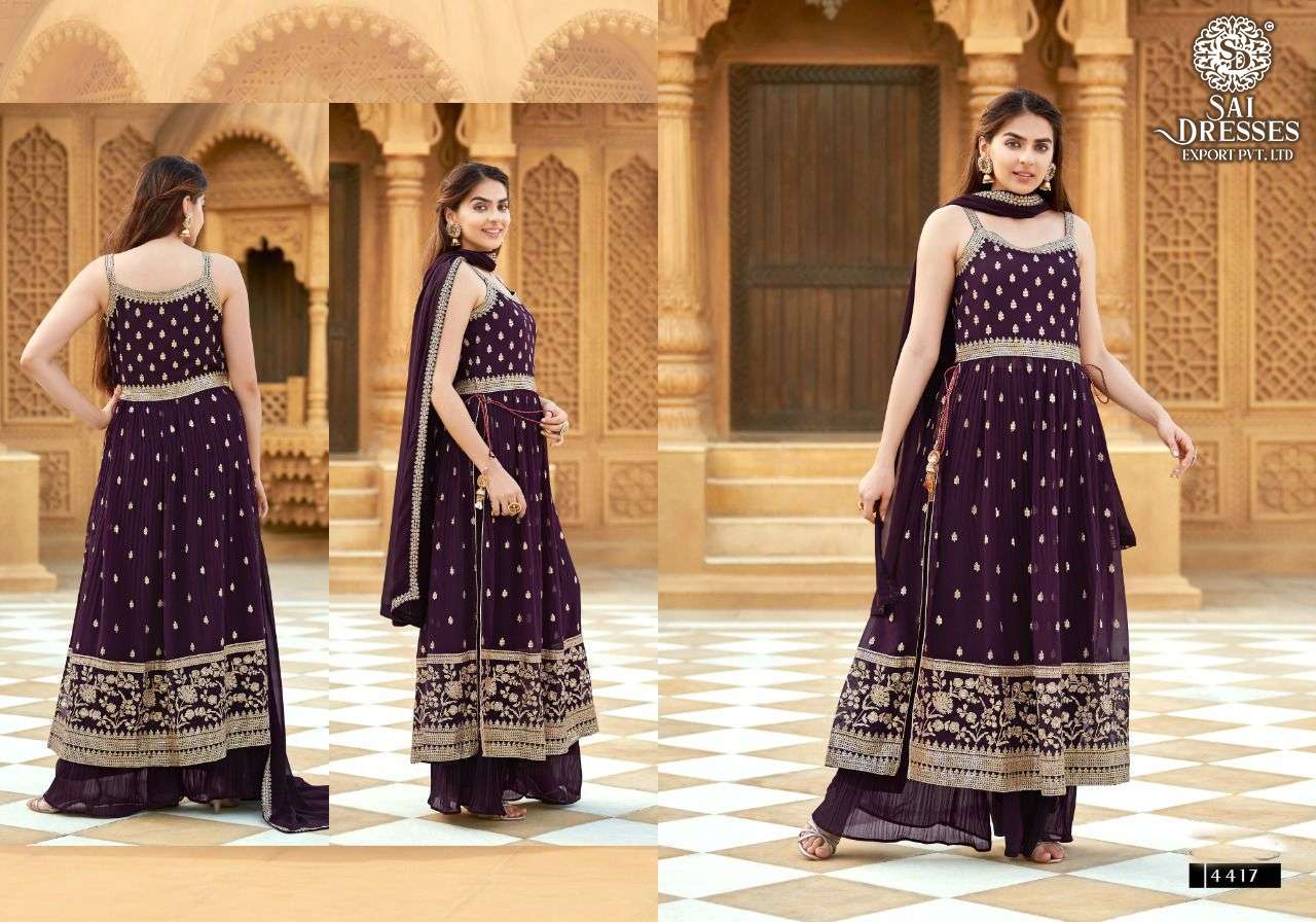 SAI DRESSES PRESENT RIGGA READYMADE BLOOMING GEORGETTE PARTY WEAR DESIGNER SUITS IN WHOLESALE RATE IN SURAT