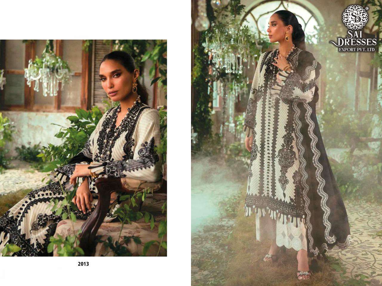 SAI DRESSES PRESENT SANA SAFINAZ MUZLIN 23 EMBROIDERY PAKISTANI SUITS COLLECTION IN WHOLESALE RATE IN SURAT 
