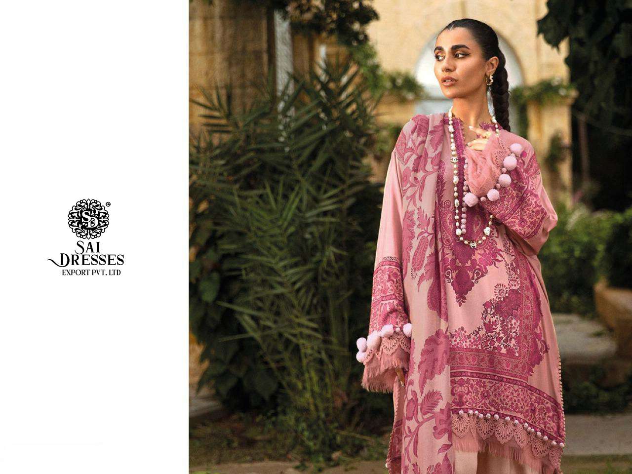 SAI DRESSES PRESENT SANA SAFINAZ MUZLIN 23 EMBROIDERY PAKISTANI SUITS COLLECTION IN WHOLESALE RATE IN SURAT 