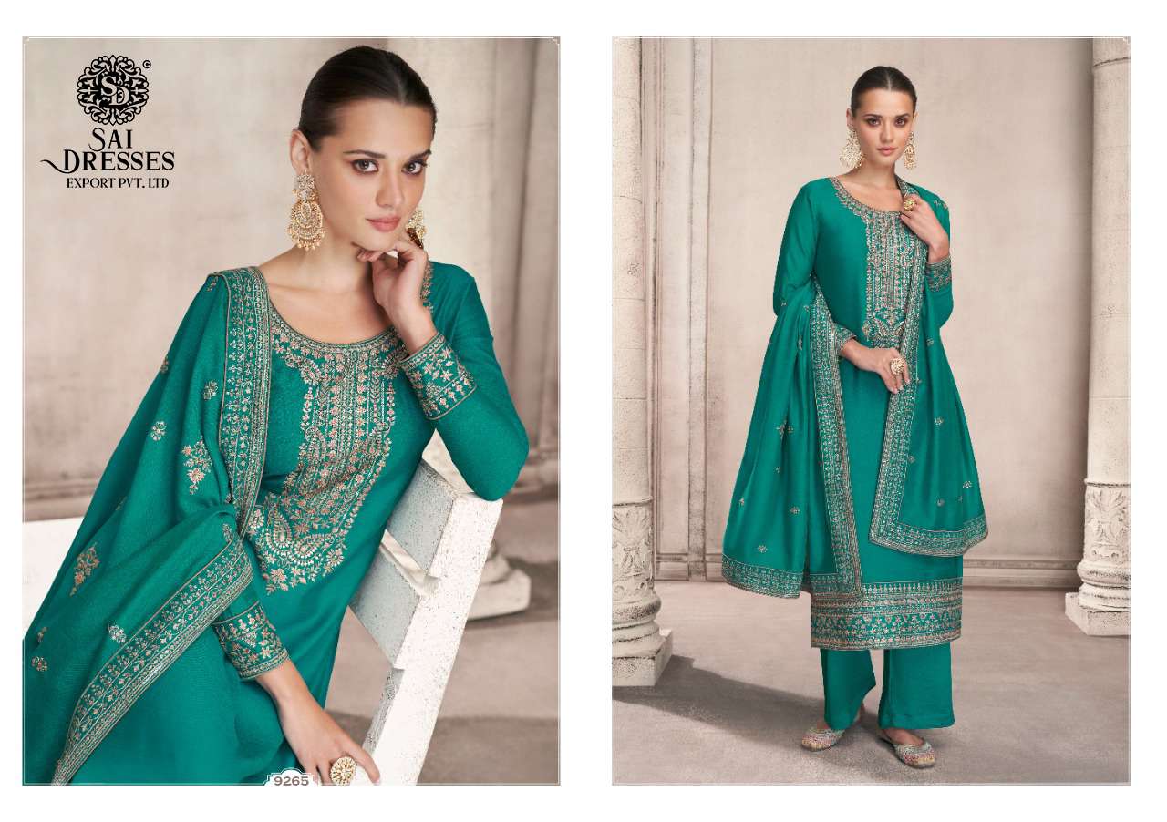 SAI DRESSES PRESENT SIYA SEMI STITCHED SILK EMBROIDERY FESTIVE WEAR SALWAR SUITS IN WHOLESALE RATE IN SURAT