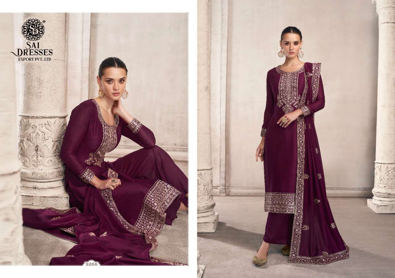 SAI DRESSES PRESENT SIYA SEMI STITCHED SILK EMBROIDERY FESTIVE WEAR SALWAR SUITS IN WHOLESALE RATE IN SURAT