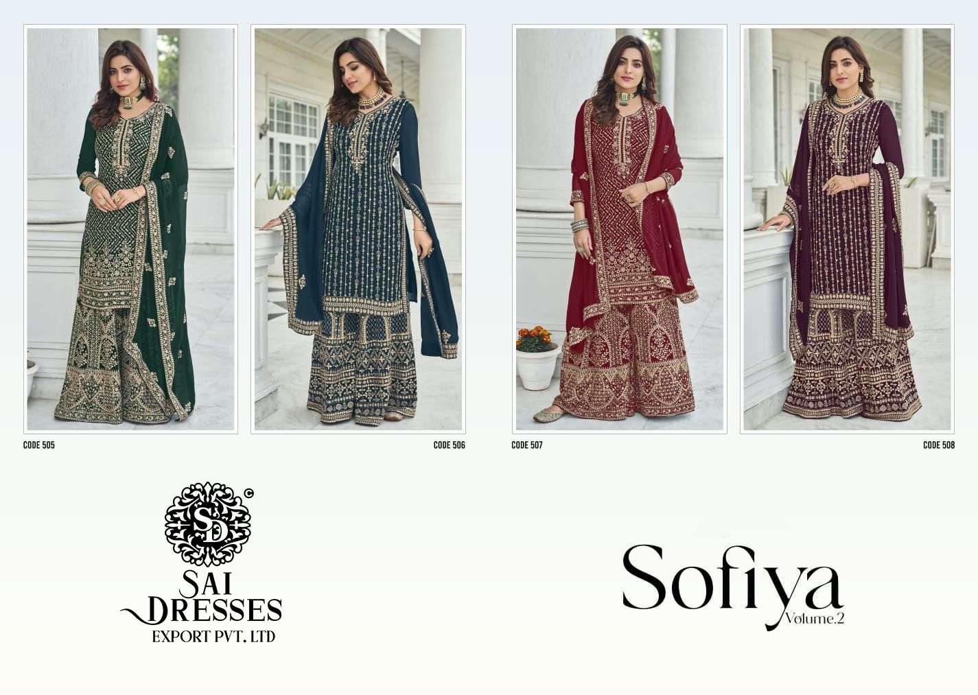SAI DRESSES PRESENT SOFIYA VOL 2 SEMI STITCHED GEORGETTE PARTY WEAR DESIGNER SUITS IN WHOLESALE RATE IN SURAT