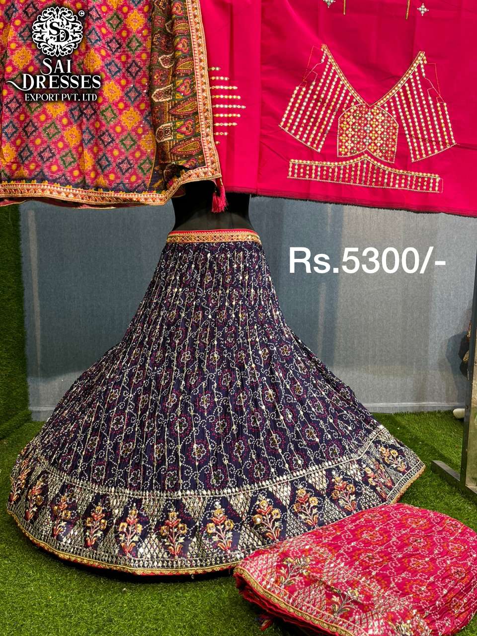 SAI DRESSES PRESENT BEAUTIFUL DESIGNER LEHENGA COLLECTION IN WHOLESALE RATE IN SURAT