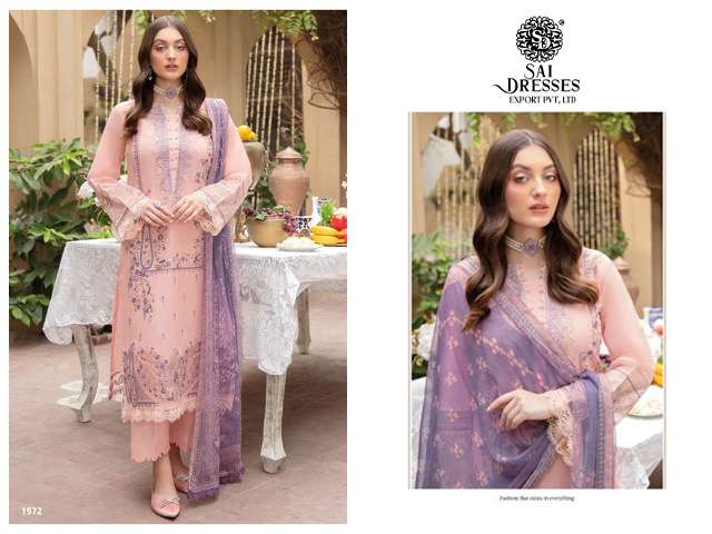 SAI DRESSES PRESENT CHEVERON NX VOL 3 PURE COTTON SELF EMBROIDERED PAKISTANI DESIGNER SALWAR SUITS IN WHOLESALE RATE IN SURAT 