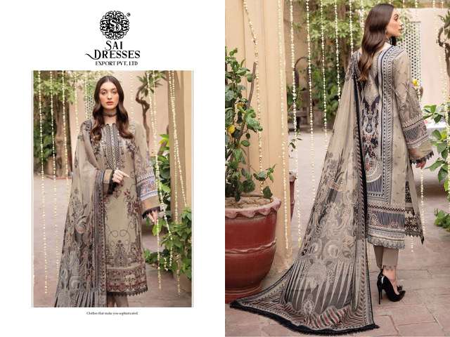 SAI DRESSES PRESENT CHEVERON NX VOL 3 PURE COTTON SELF EMBROIDERED PAKISTANI DESIGNER SALWAR SUITS IN WHOLESALE RATE IN SURAT 