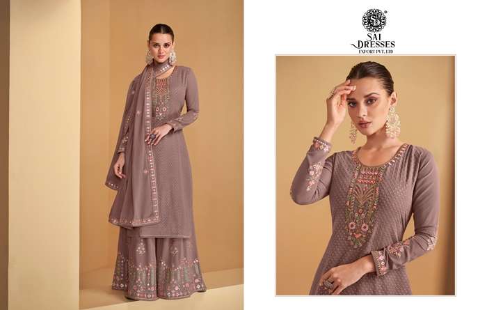 SAI DRESSES PRESENT CYGNUS READYMADE PLAZZO STYLE DESIGNER SUITS IN WHOLESALE RATE IN SURAT 