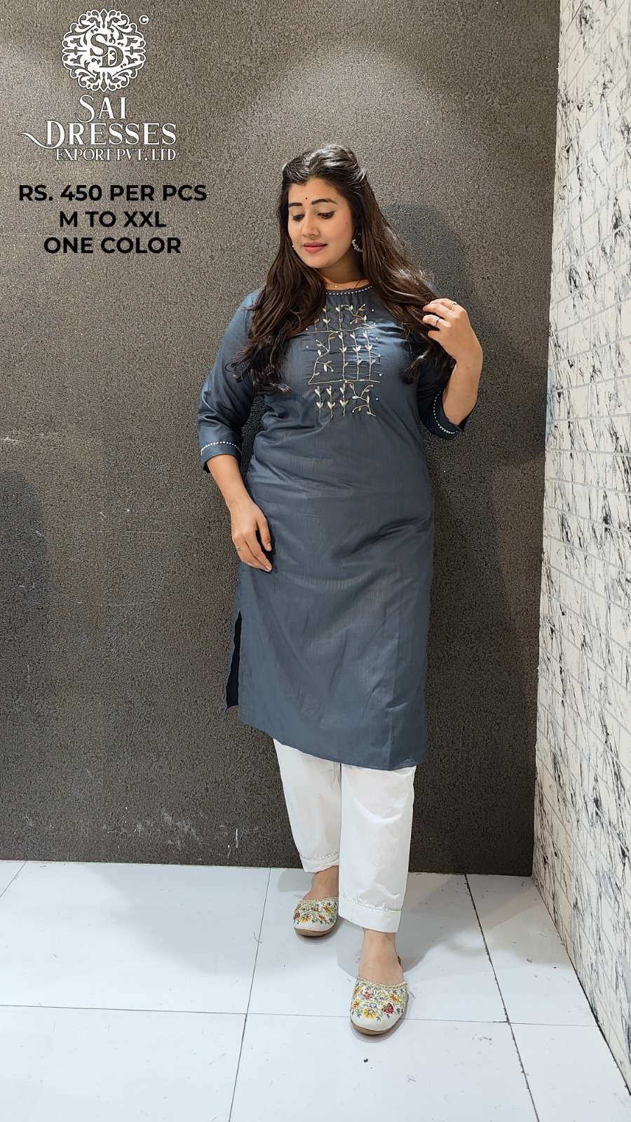 SAI DRESSES PRESENT D.NO 133 CASUAL WEAR DESIGNER KURTI WITH PANT COMBO SET IN WHOLESALE RATE IN SURAT