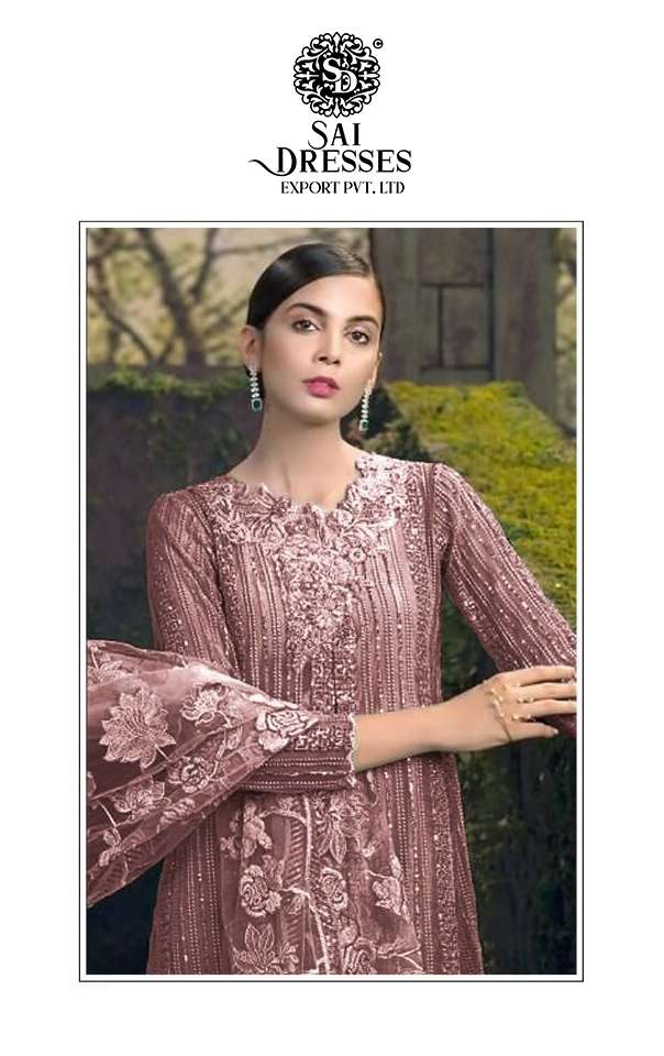 SAI DRESSES PRESENT D.NO 1421 A TO 1421 D FESTIVE WEAR EMBROIDERED PAKISTANI DESIGNER SUITS IN WHOLESALE RATE IN SURAT