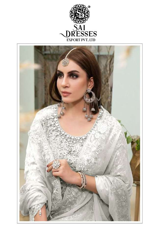 SAI DRESSES PRESENT D.NO 1551 A TO 1551 D FESTIVE WEAR EMBROIDERED PAKISTANI DESIGNER SUITS IN WHOLESALE RATE IN SURAT